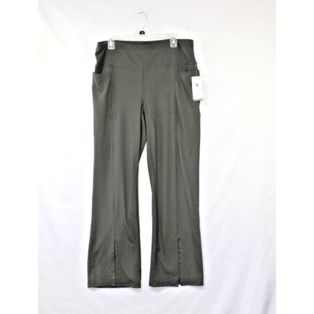 New Apana Leggings Yoga Running Gym Pants Black Size Large Zipped Pockets Sz XXL